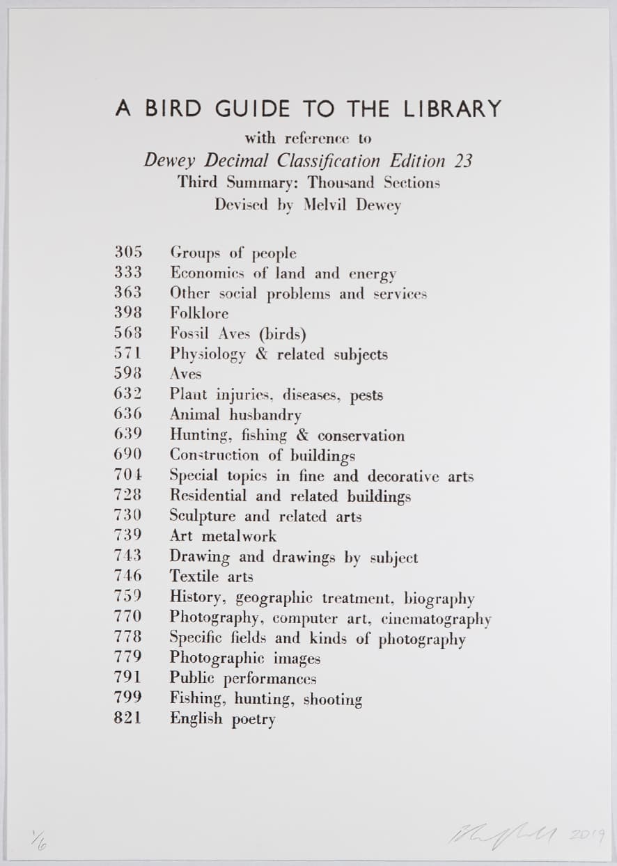 A bird guide to the library (a)