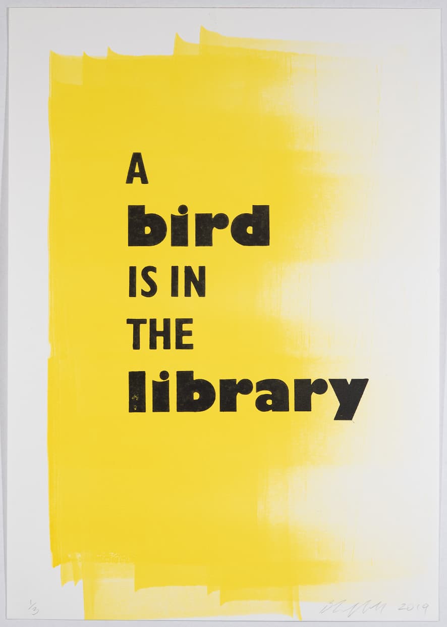 A bird is in the library (from Folio C)