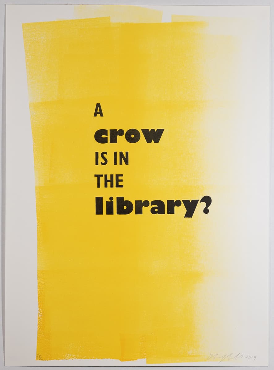 A crow is in the library? (from Folio A)